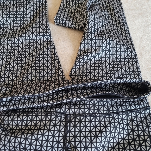 Lululemon Wunder Under Pant Full-On Luon Tri Geo Silver Spoon Black size 2 - Picture 11 of 12